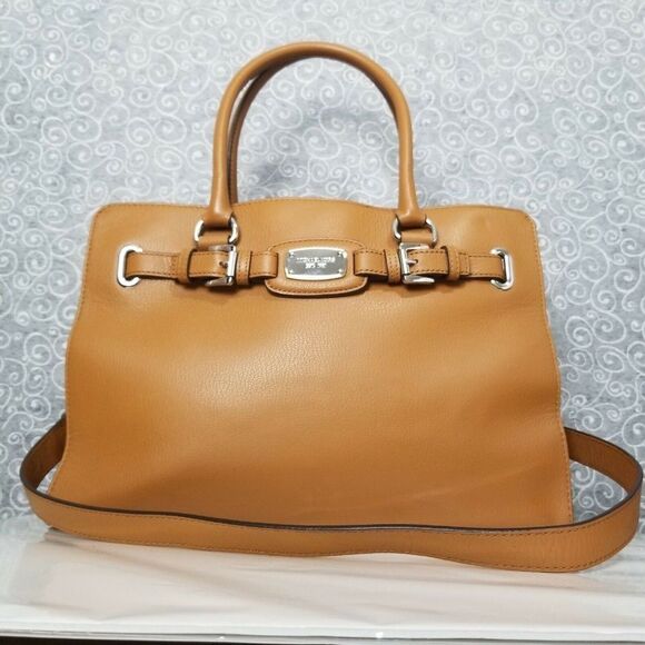 Michael Kors Hamilton Satchel Crossbody Acorn - Picture 1 of 7
